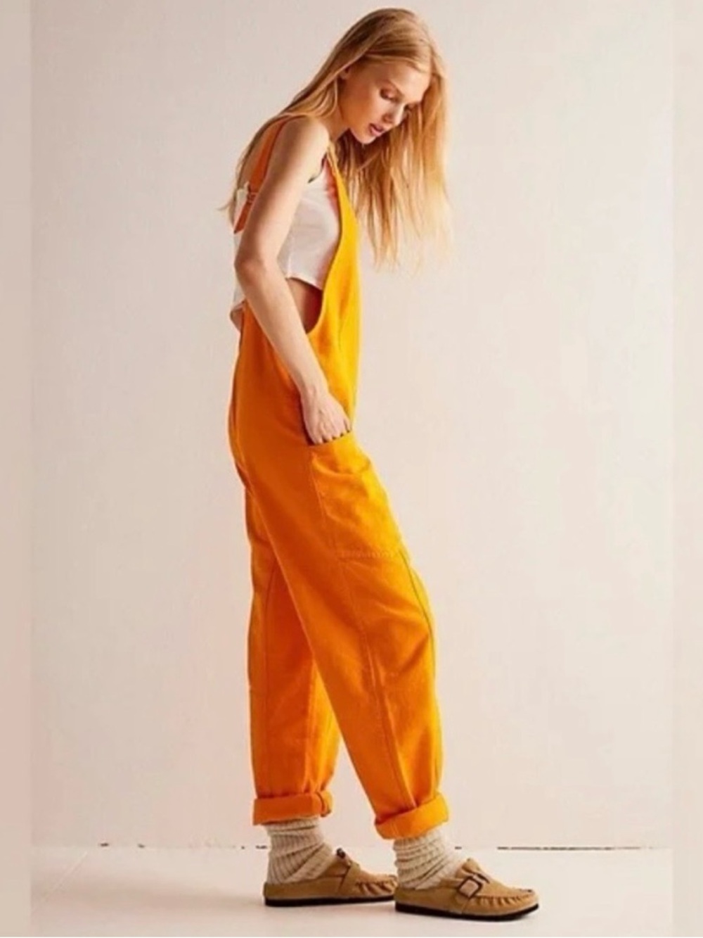 We The Free High Roller Jumpsuit - Marigold